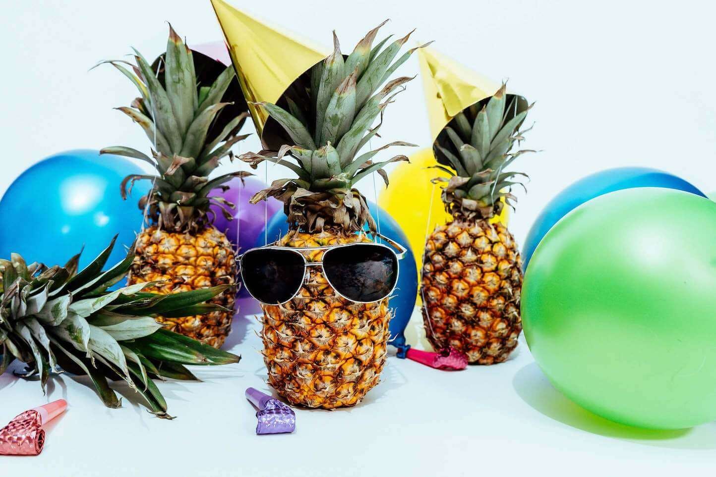 Pineapples with shades
